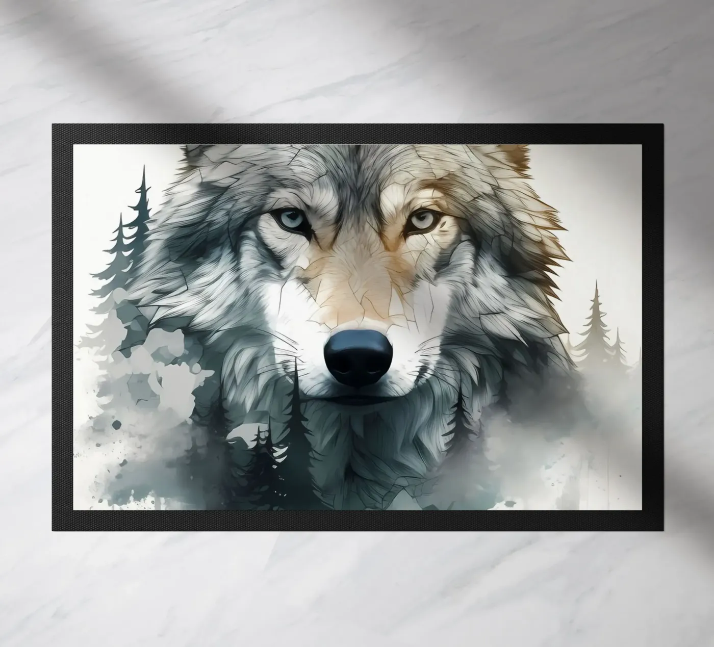 Wolf Animal deurmat van Pierre Walton