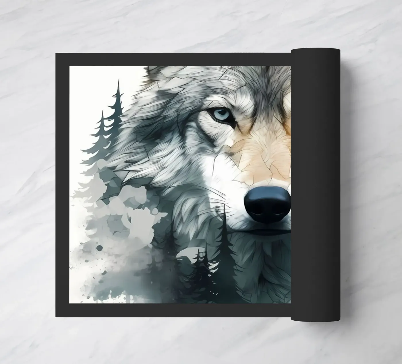 Wolf Animal deurmat van Pierre Walton