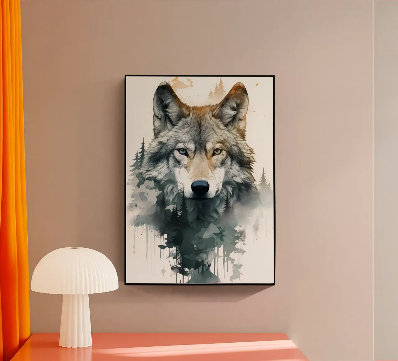 Animale lupo plexiglass da Pierre Walton