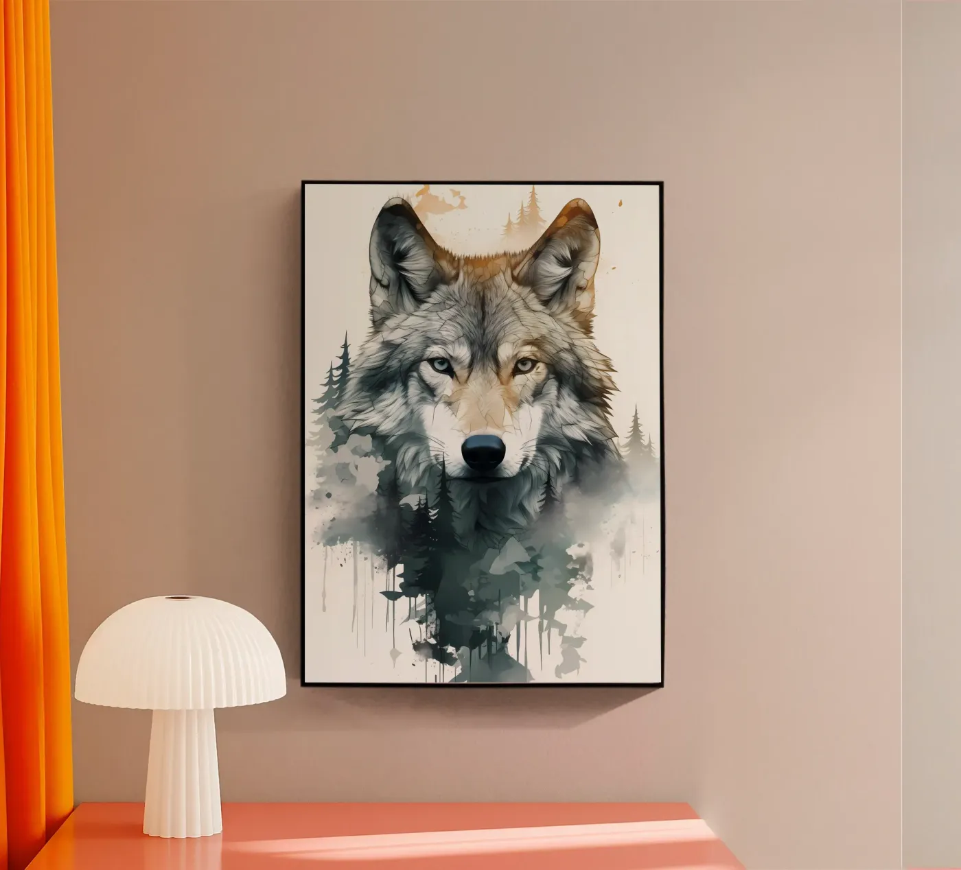 Animale lupo plexiglass da Pierre Walton