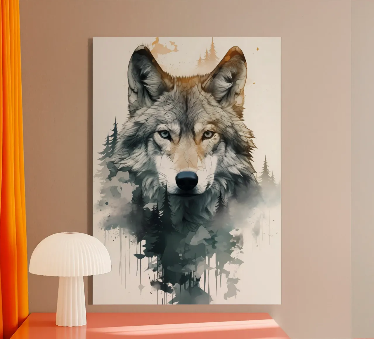 Animale lupo plexiglass da Pierre Walton