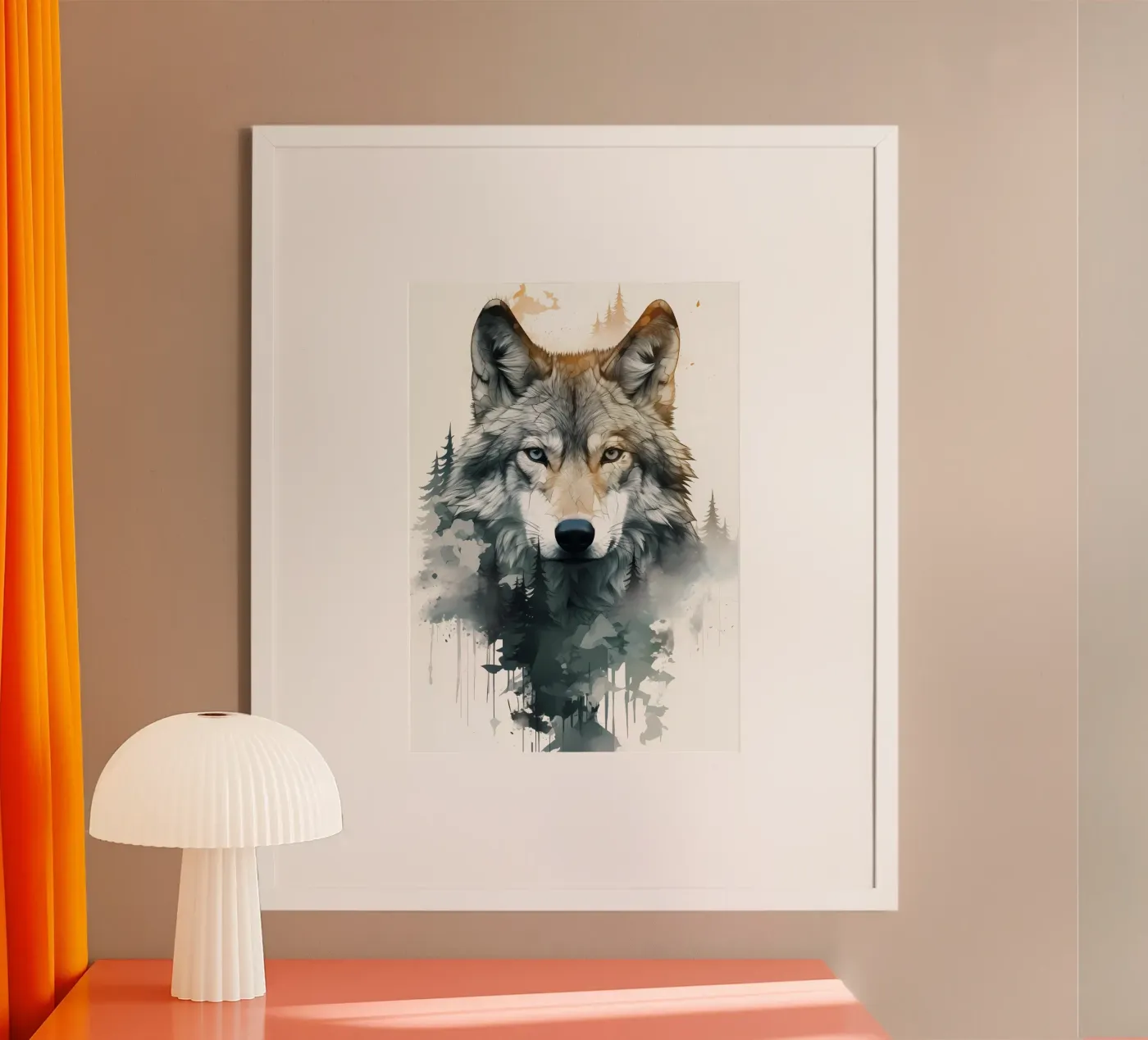 Wolf Tier Poster von Pierre Walton