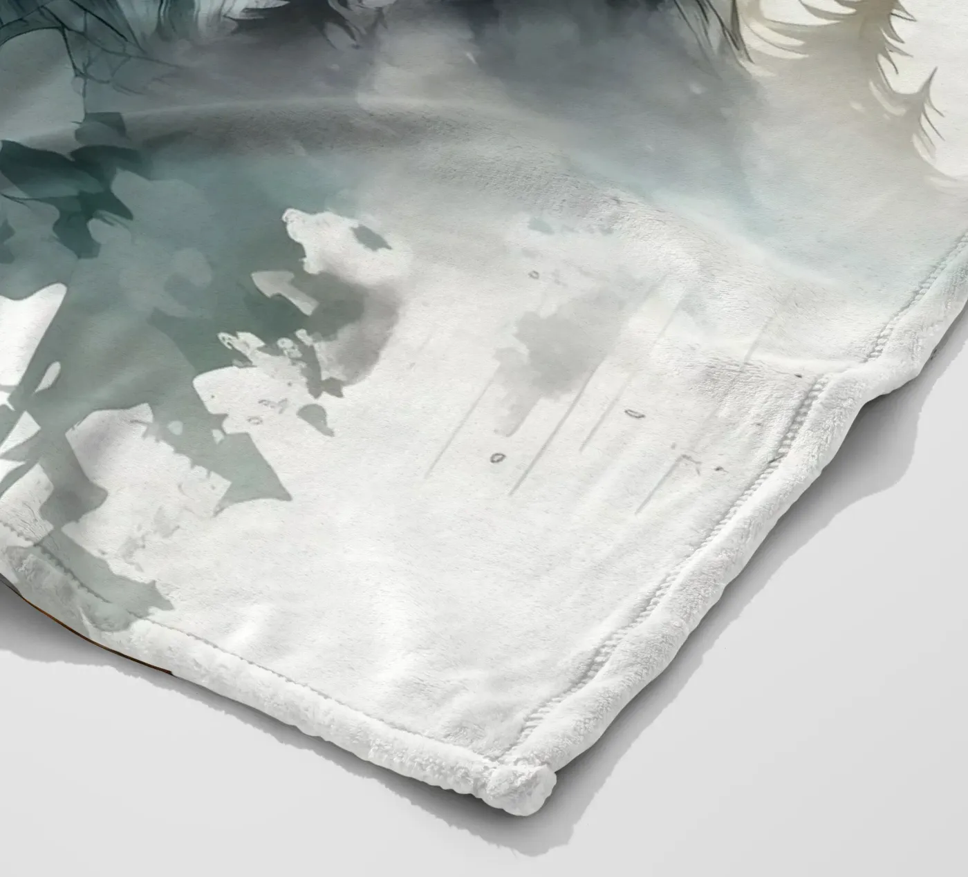 Wolf Tier Fleecedecke von Pierre Walton