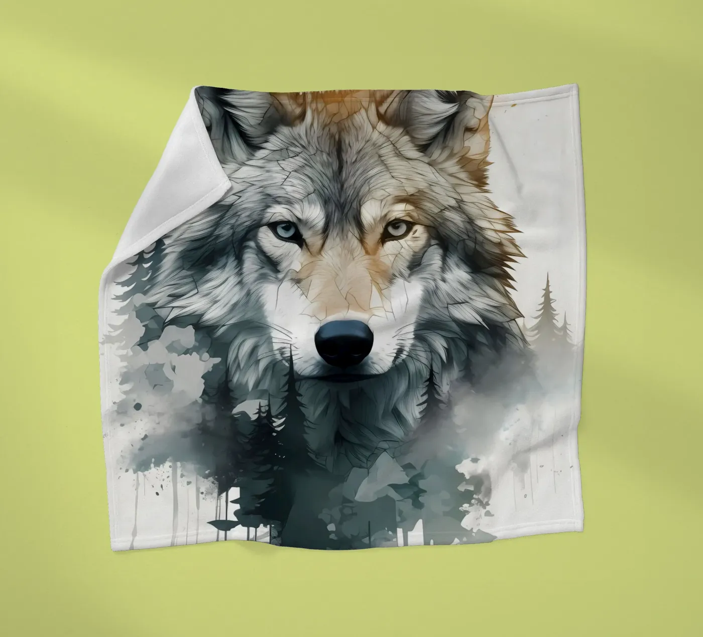 Wolf Tier Fleecedecke von Pierre Walton