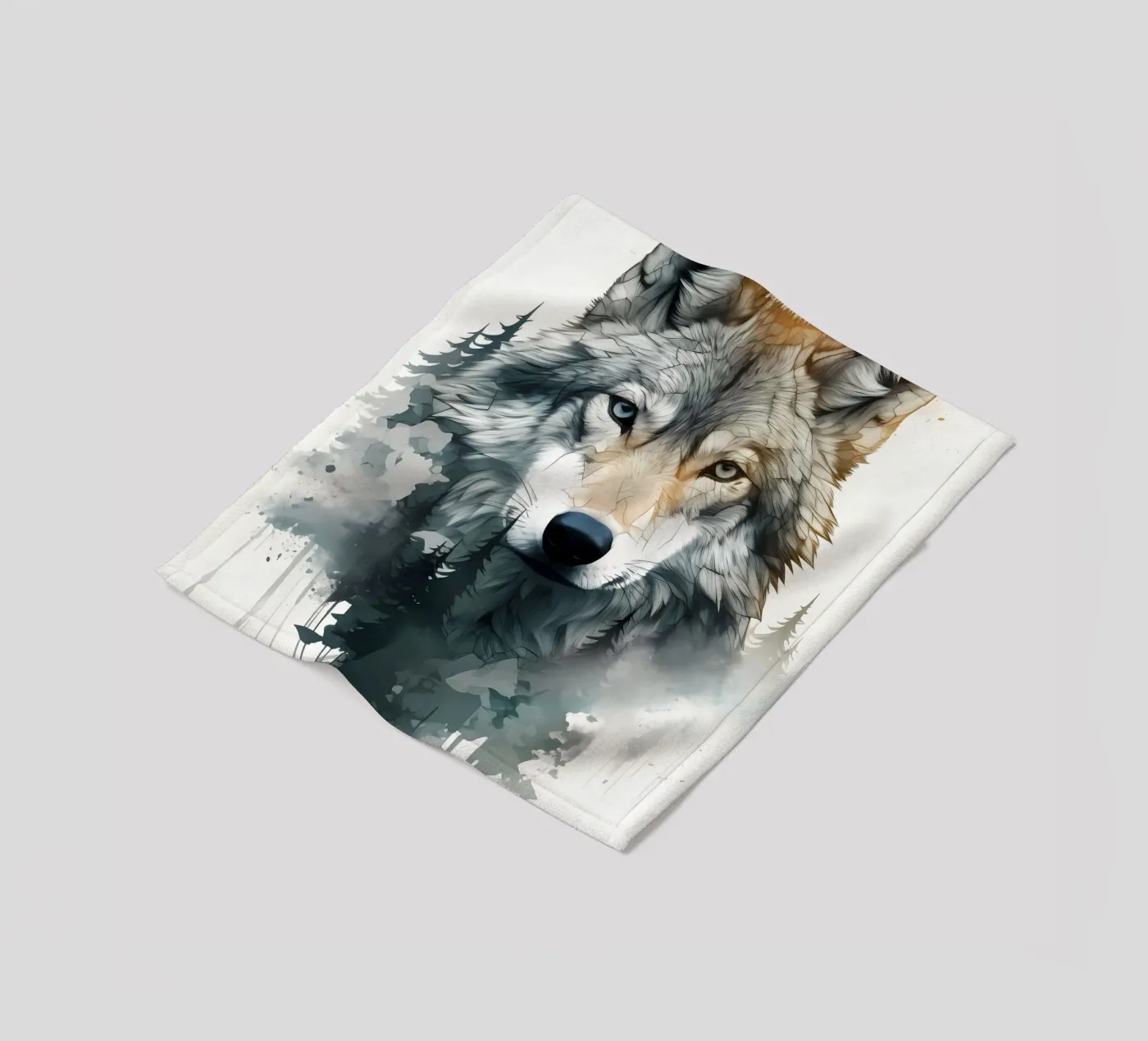 Wolf Tier Fleecedecke von Pierre Walton