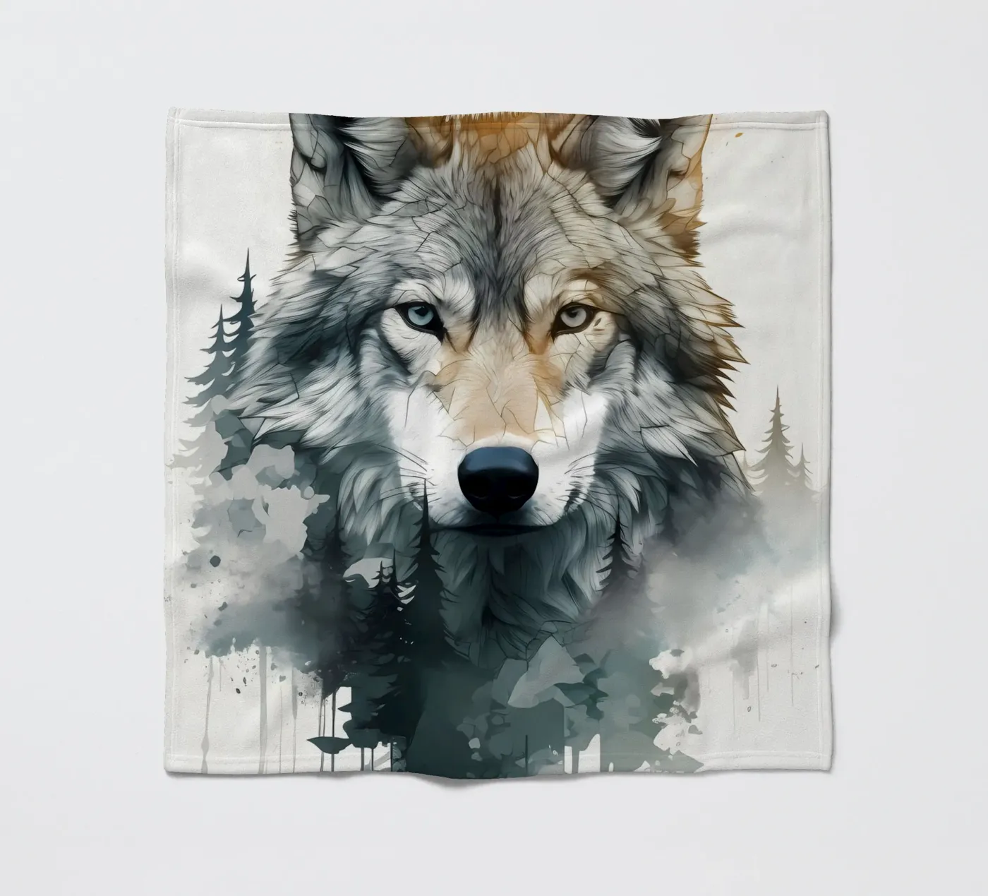 Wolf Tier Fleecedecke von Pierre Walton
