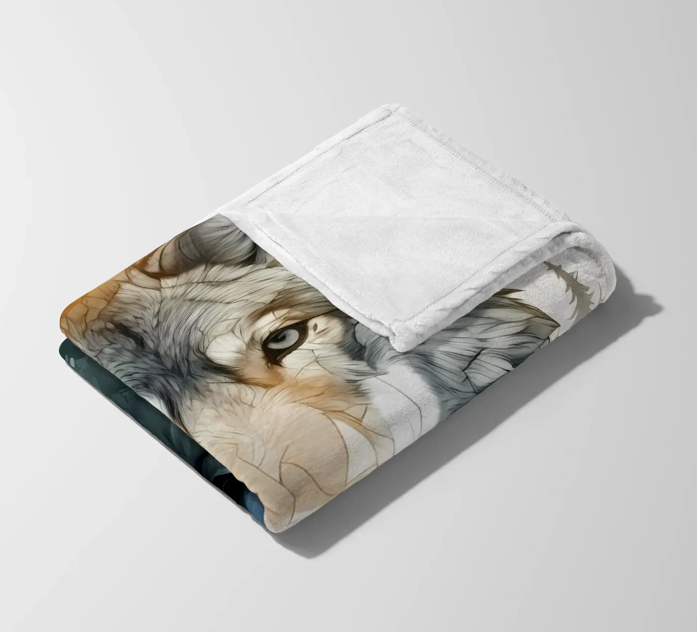 Wolf Tier Fleecedecke von Pierre Walton