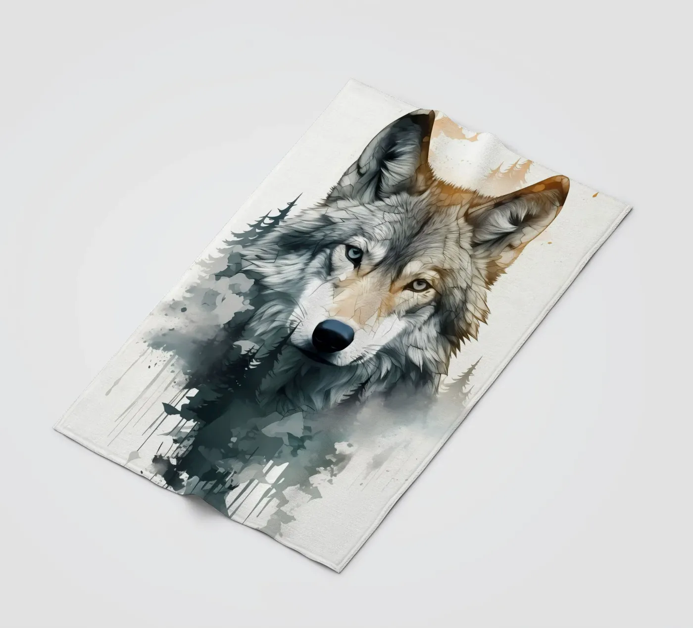 Wolf Tier Fleecedecke von Pierre Walton