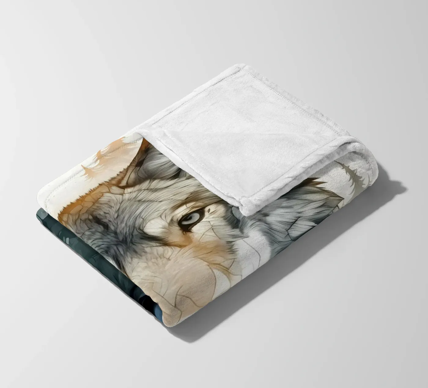 Wolf Tier Fleecedecke von Pierre Walton