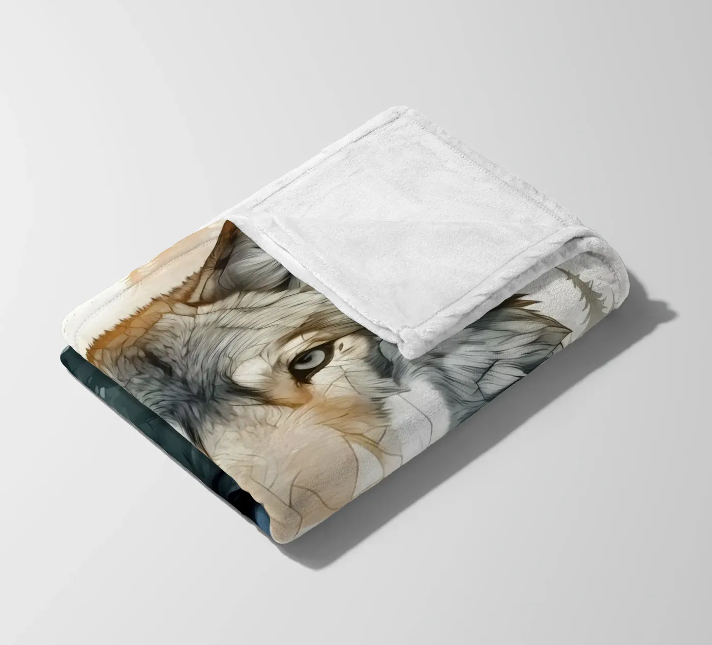 Wolf Tier Fleecedecke von Pierre Walton