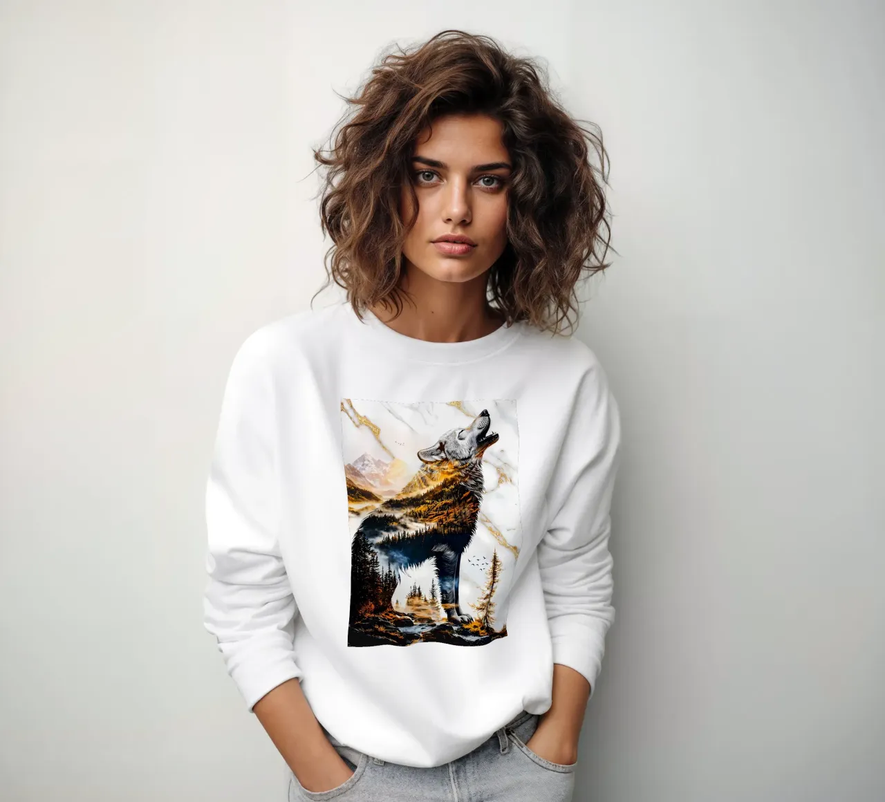 Animale lupo felpa da Pierre Walton
