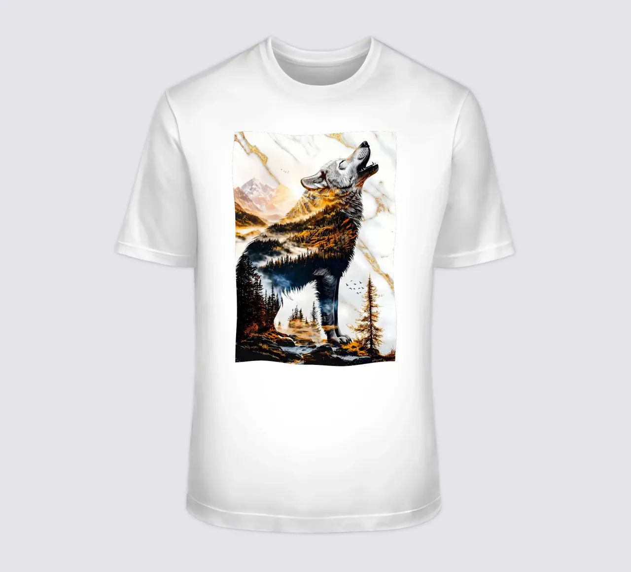 Animale lupo t-shirt da Pierre Walton
