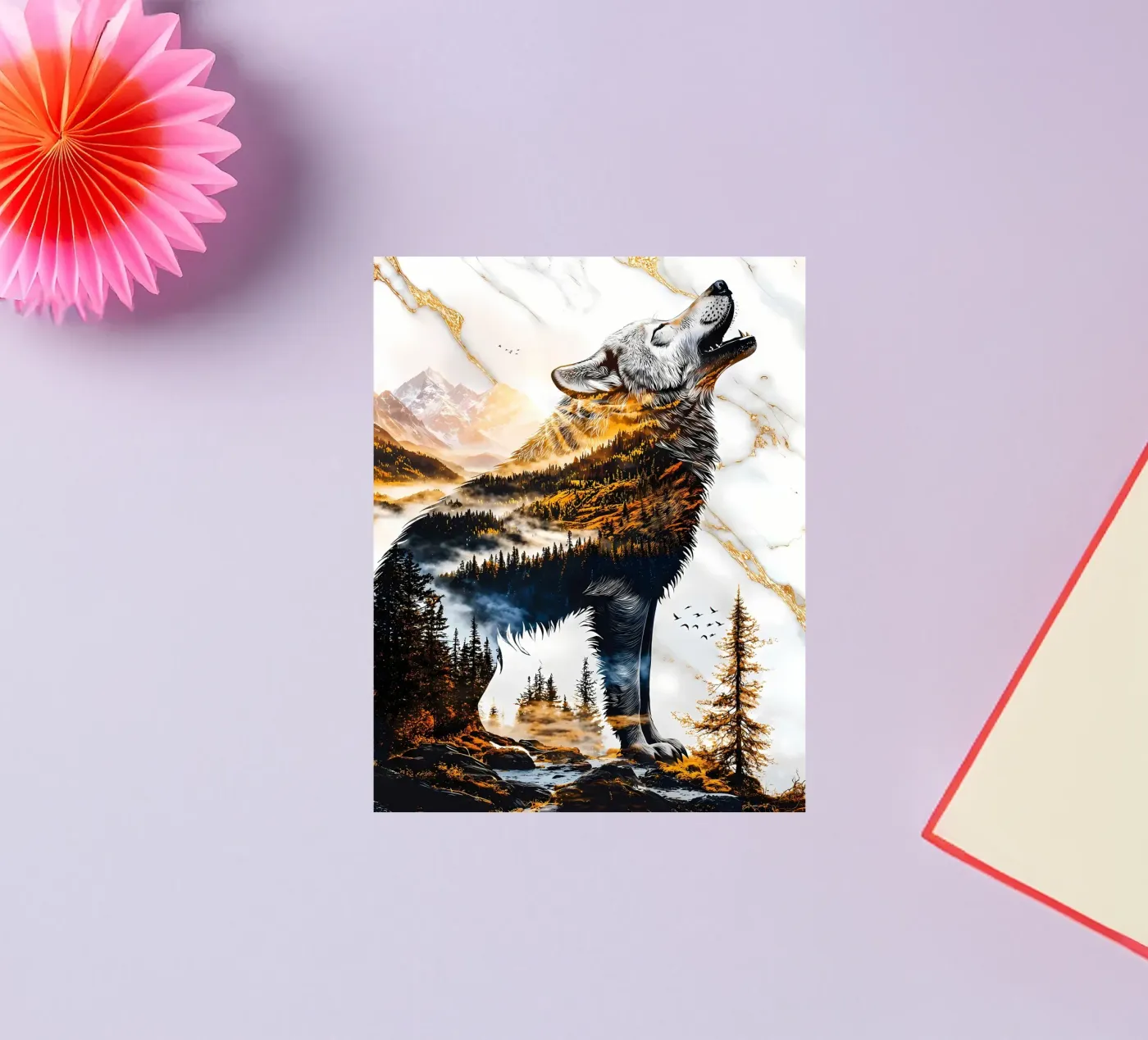 Wolf Dier sticker van Pierre Walton