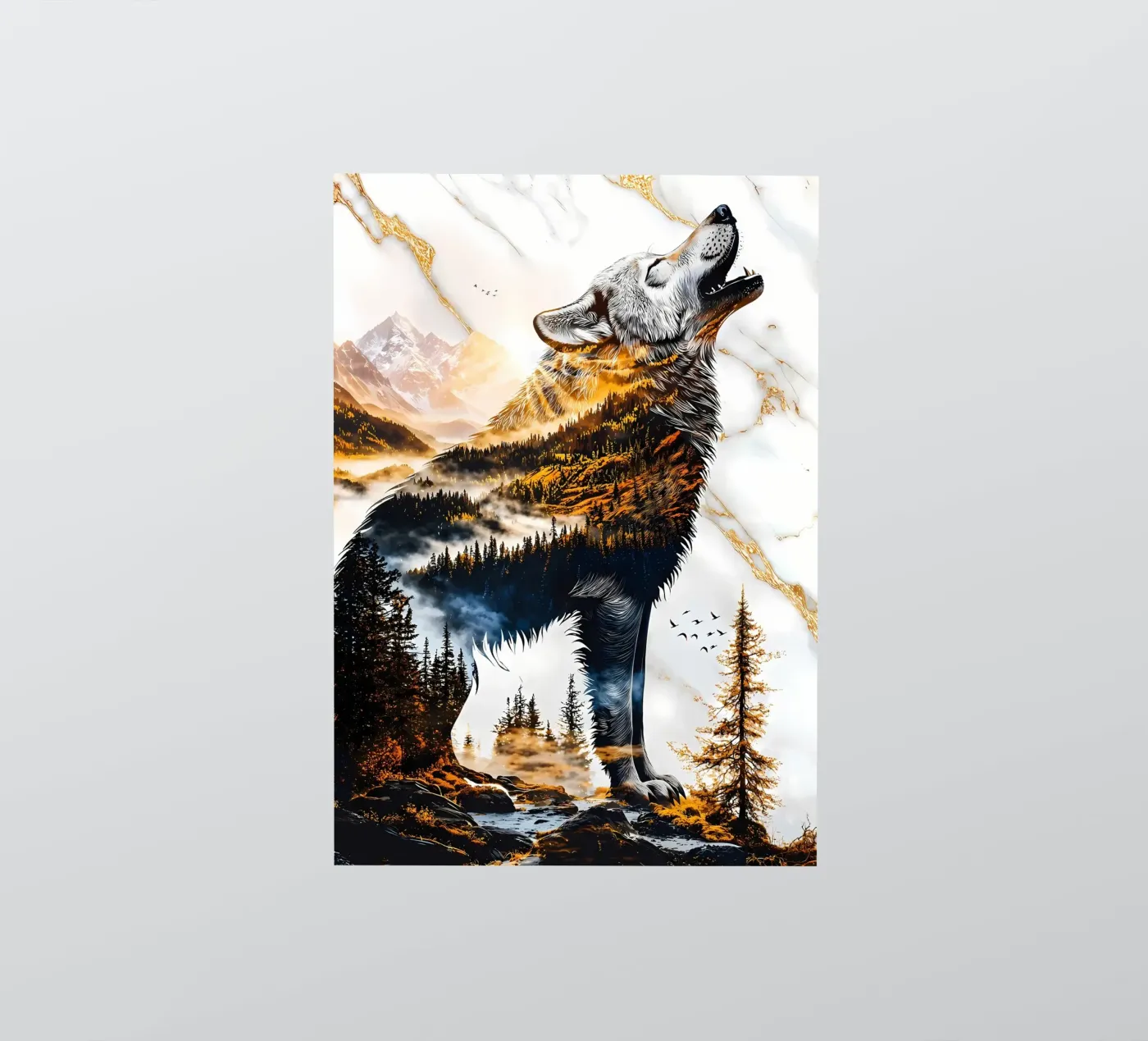 Wolf Dier sticker van Pierre Walton