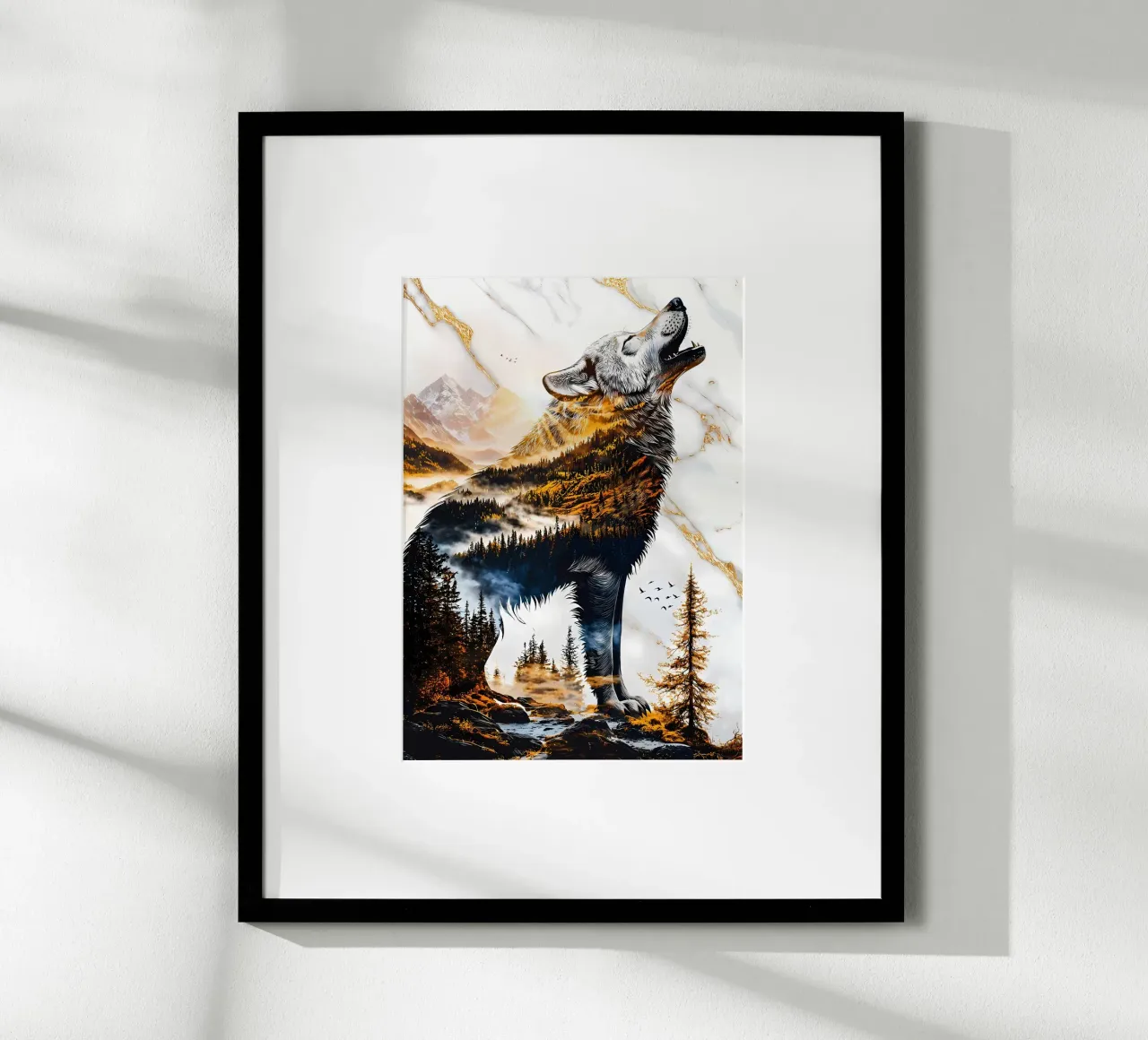 Wolf Dier poster van Pierre Walton