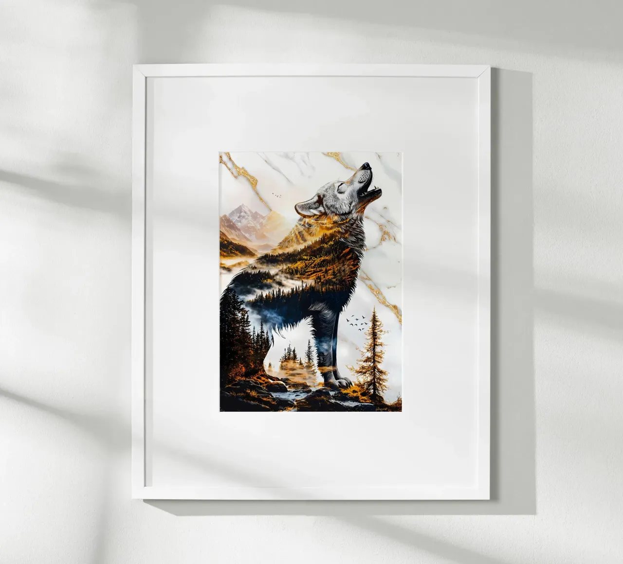 Wolf Dier poster van Pierre Walton