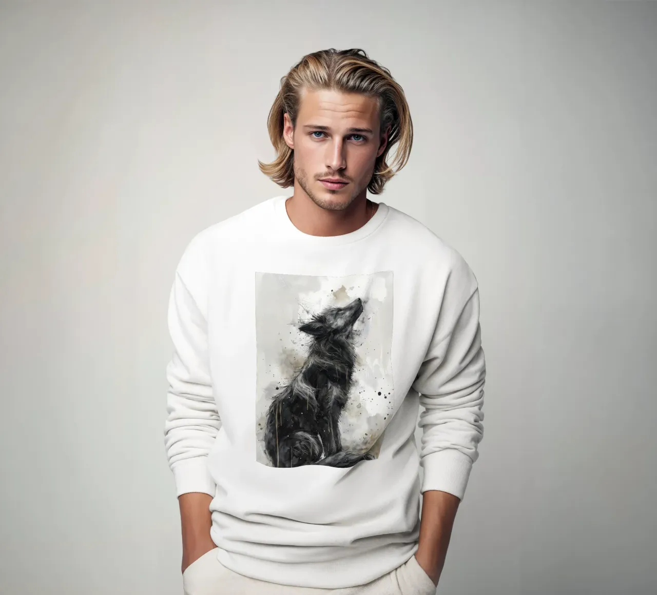 Animale lupo felpa da Pierre Walton