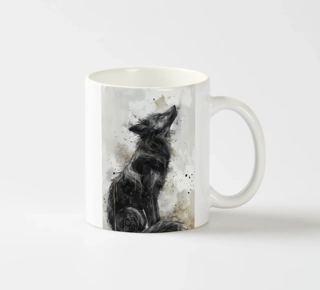 Animale lupo tazza in ceramica da Pierre Walton