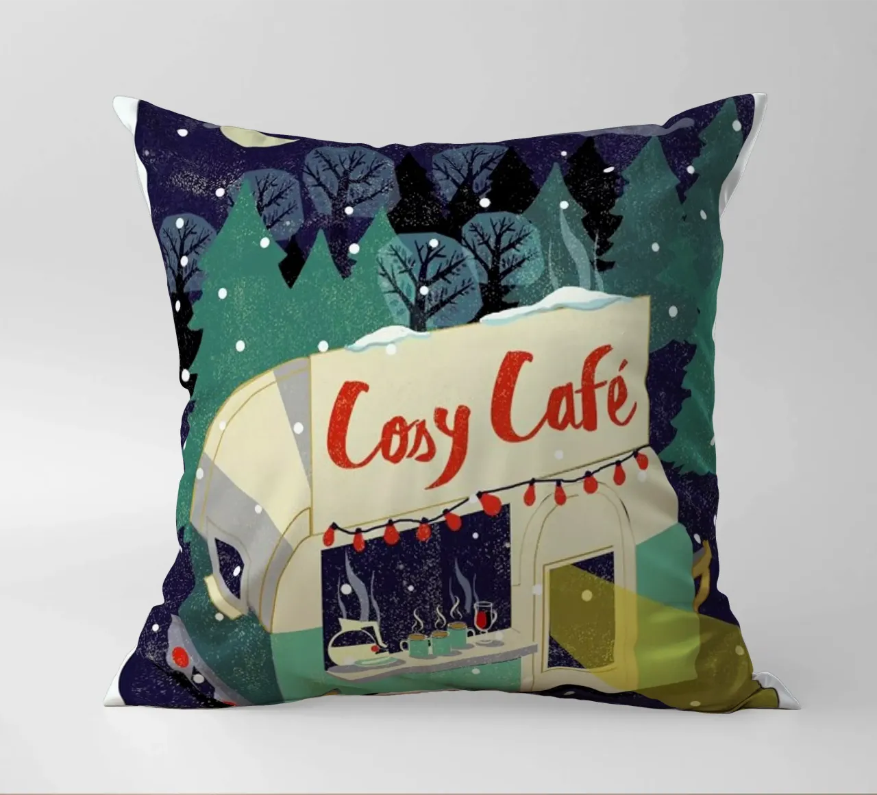 Cosy Cafe 2 cuscino da Rocket68