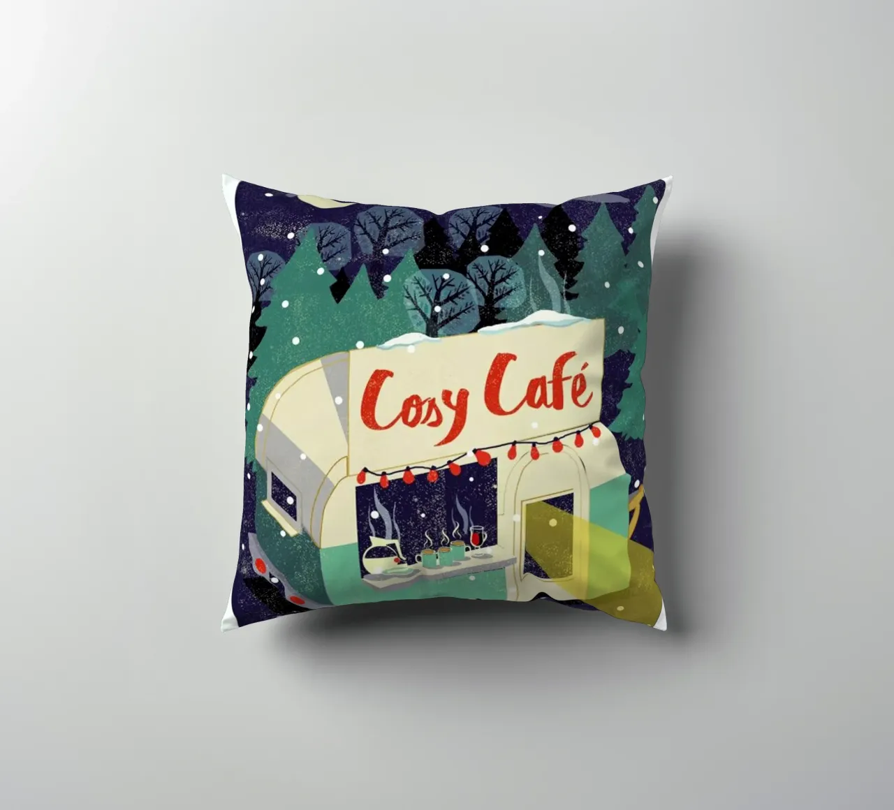 Cosy Cafe 2 cuscino da Rocket68