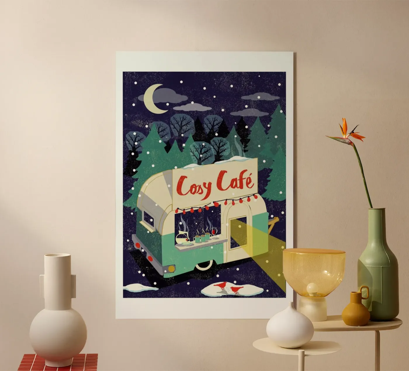 Cosy Cafe 2 acryl van Rocket68
