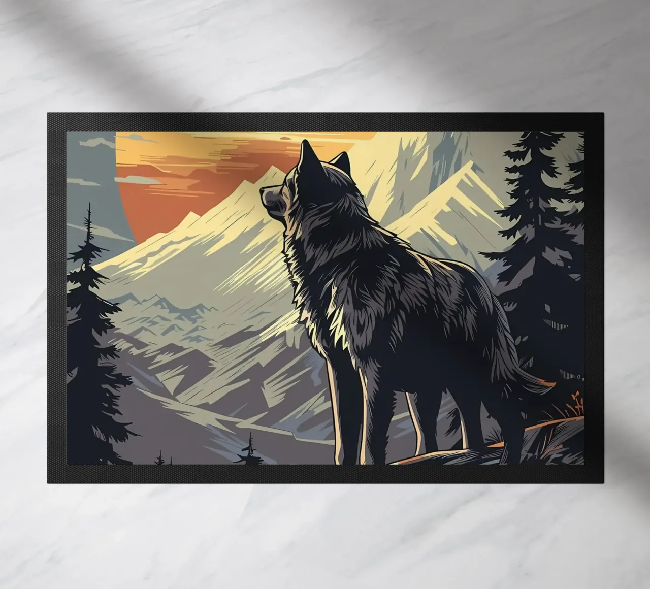 Wolf Dier deurmat van Pierre Walton