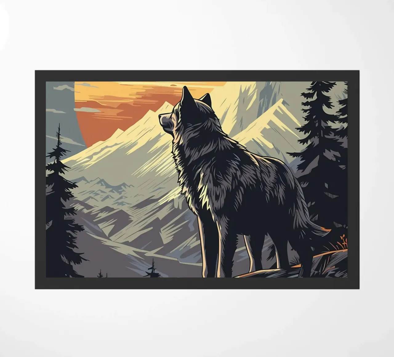 Wolf Dier deurmat van Pierre Walton