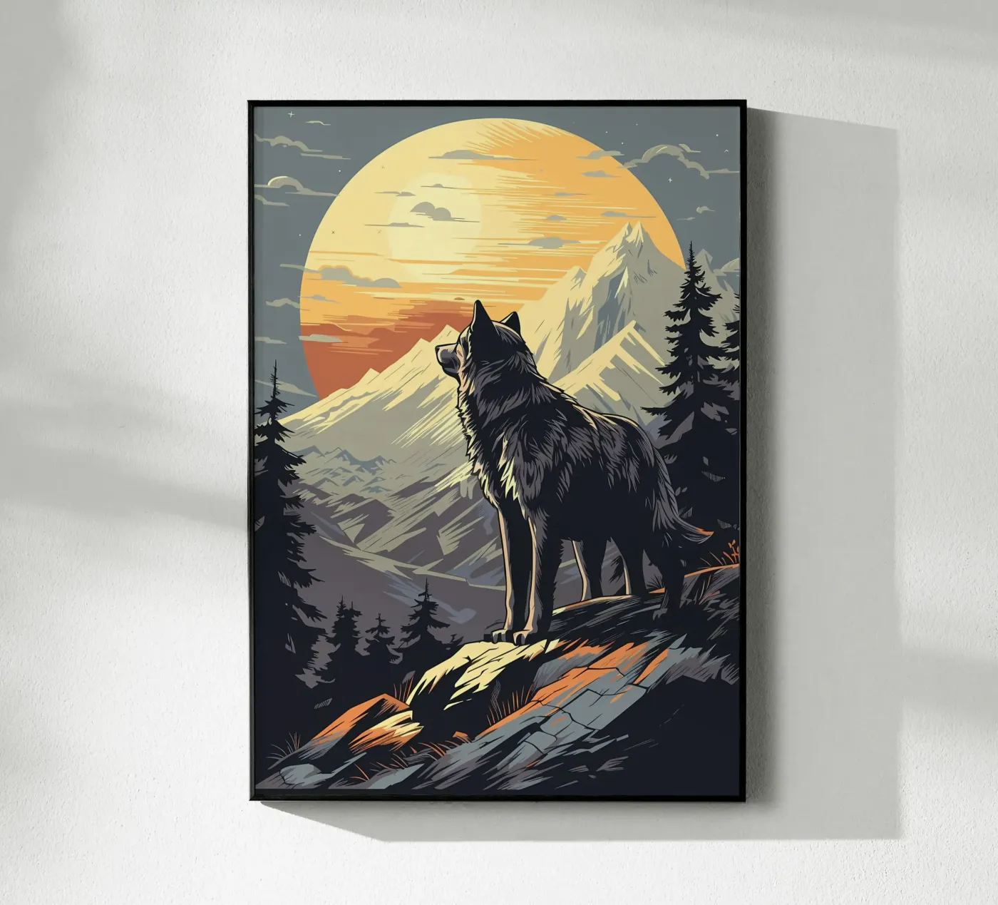 Animale lupo plexiglass da Pierre Walton