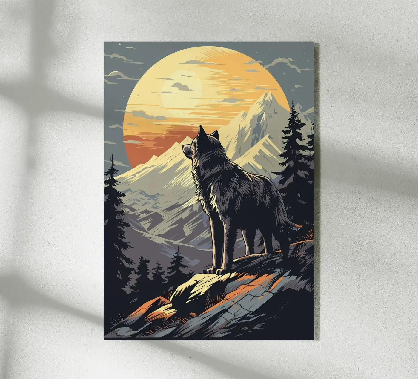 Animale lupo plexiglass da Pierre Walton