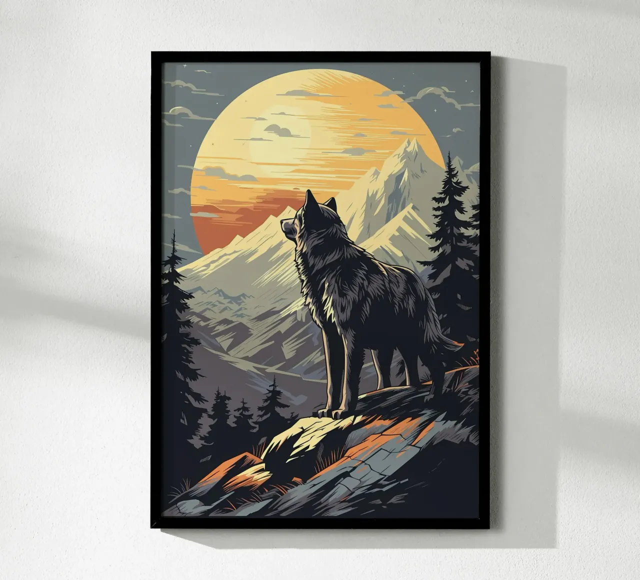 Animale lupo poster da Pierre Walton