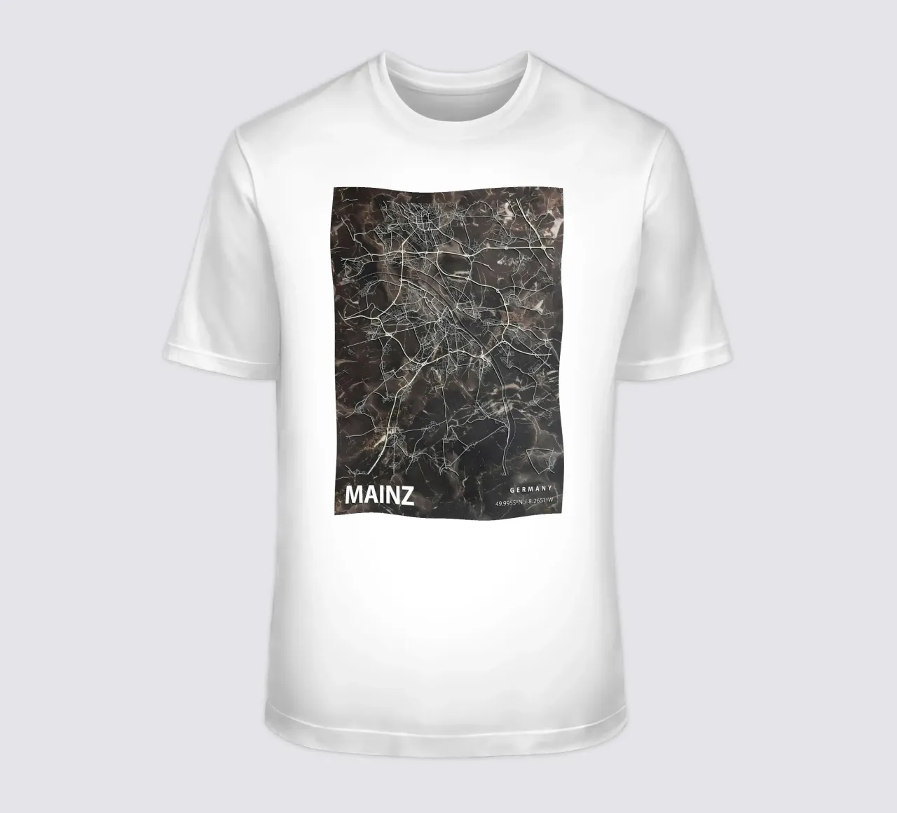 MAPPA DELLA CITTA' DI MAINZ t-shirt da Christopher Adams