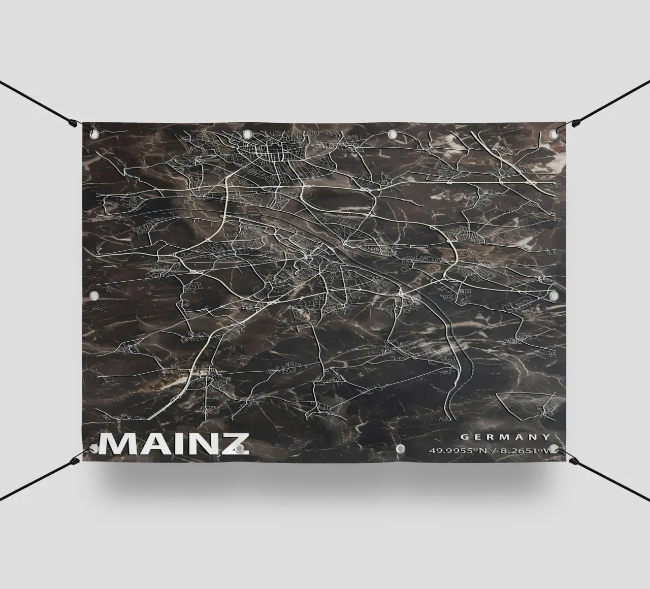 MAPPA DELLA CITTA' DI MAINZ telo in pvc da Christopher Adams