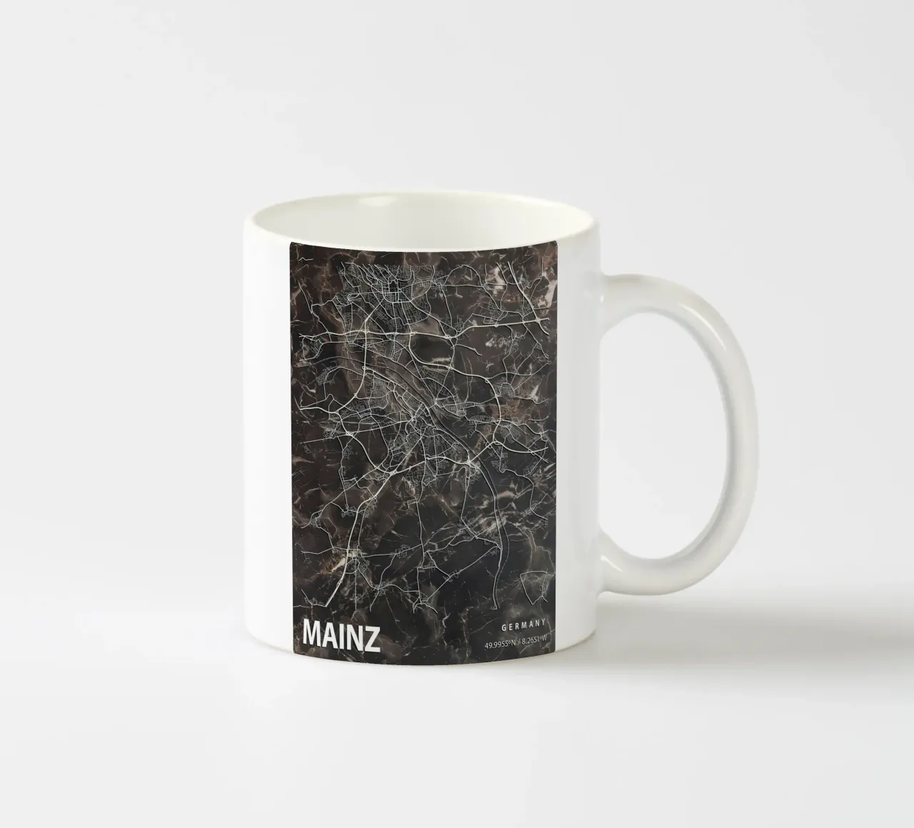 MAPPA DELLA CITTA' DI MAINZ tazza in ceramica da Christopher Adams