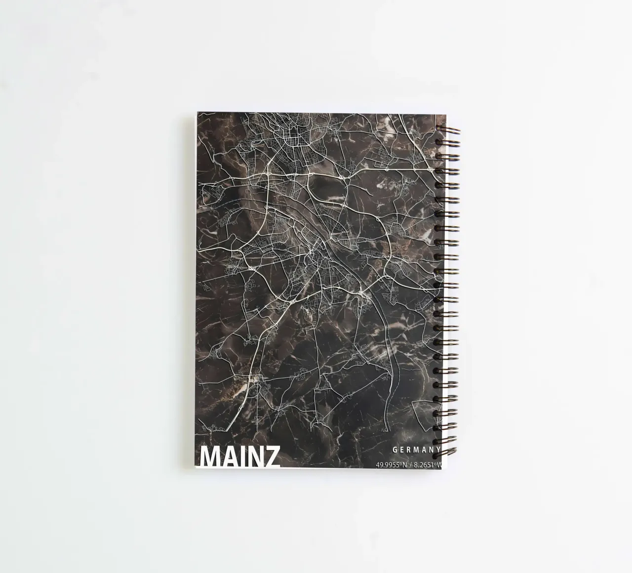 MAINZ CITY MAP spiral notebook by Christopher Adams