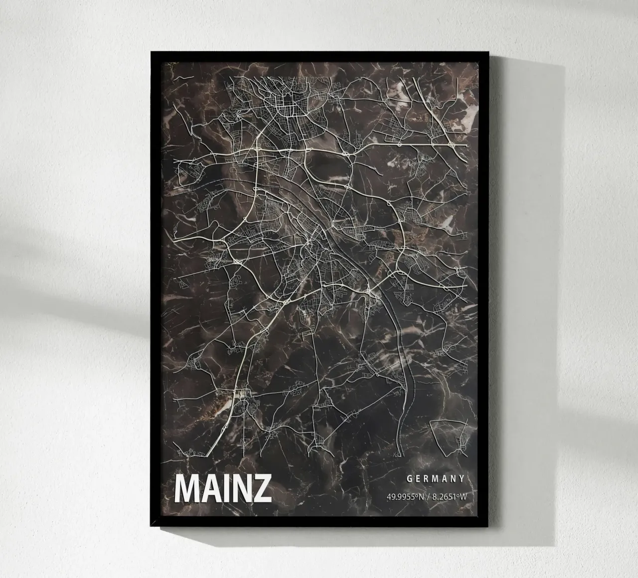 MAINZ CITY MAP poster by Christopher Adams