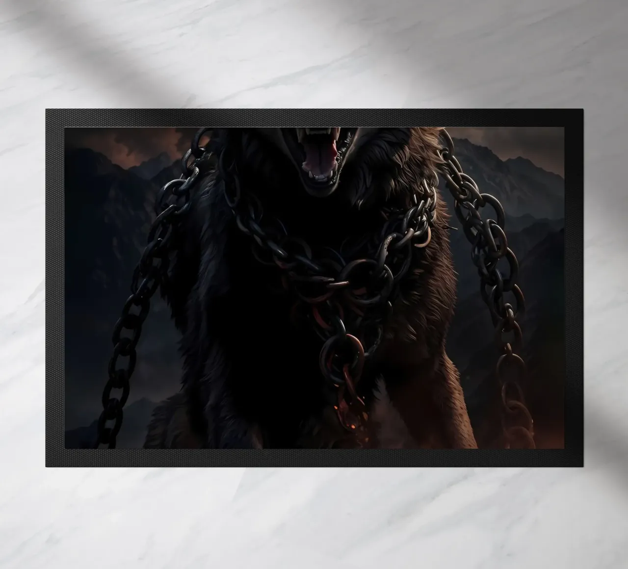 Wolf Dier deurmat van Pierre Walton