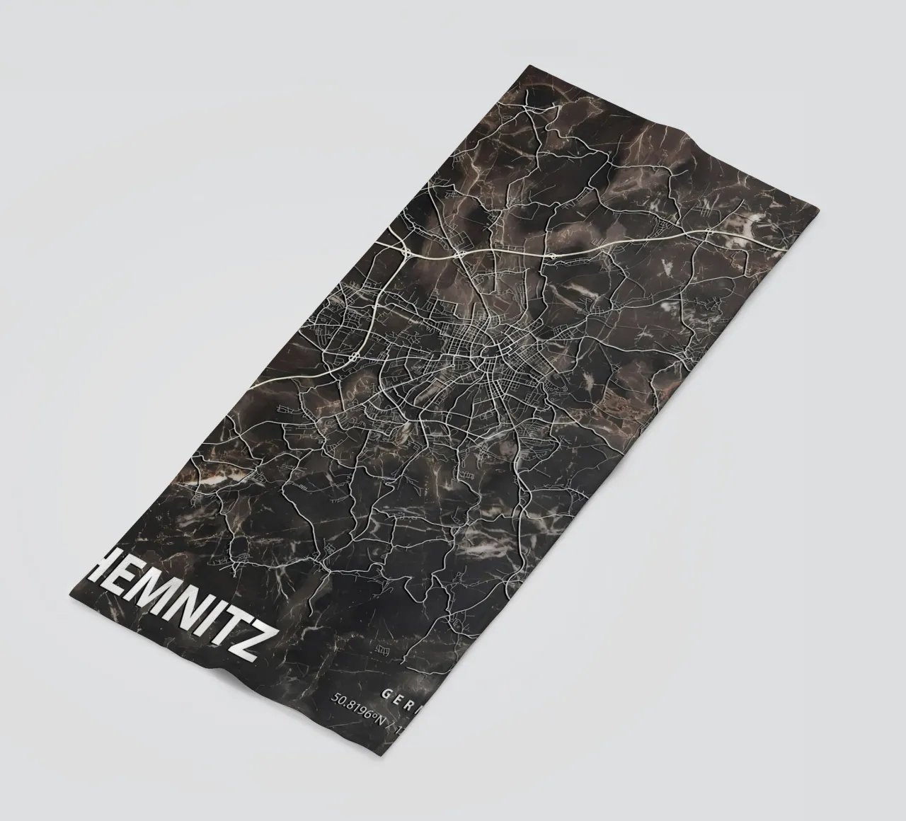 STADSPLATTEGROND CHEMNITZ strandhanddoek van Christopher Adams