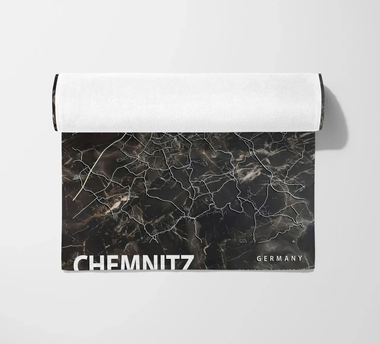 STADSPLATTEGROND CHEMNITZ strandhanddoek van Christopher Adams