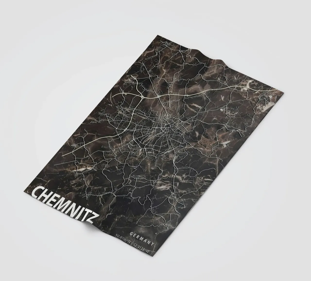 MAPPA DELLA CITTÀ DI CHEMNITZ coperta in pile da Christopher Adams