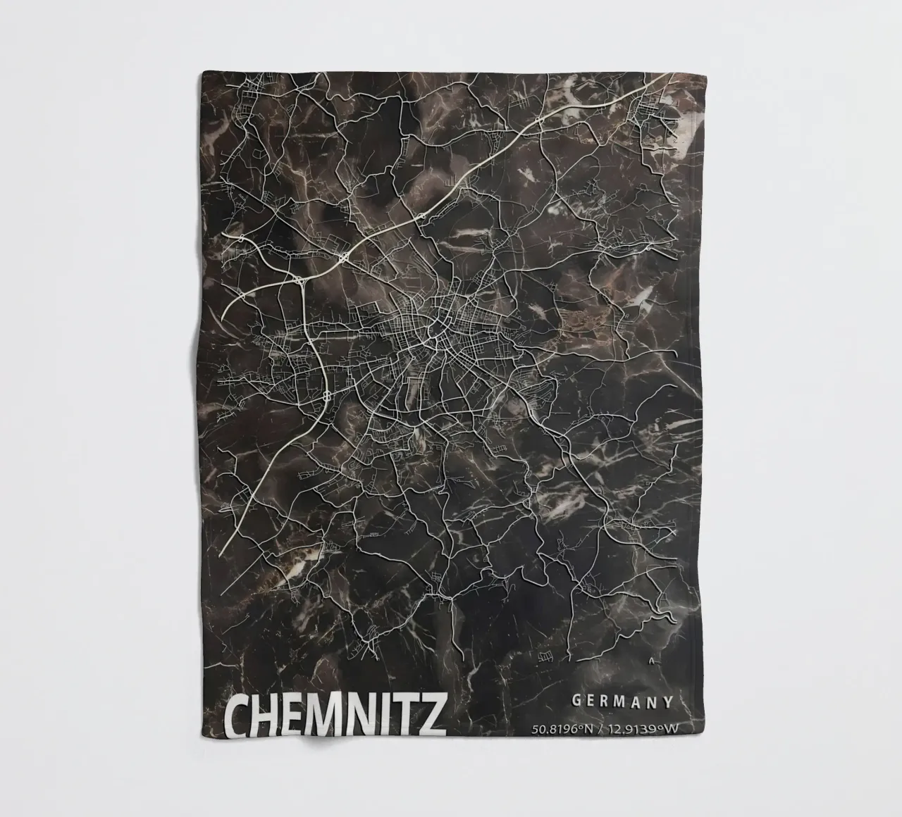 MAPPA DELLA CITTÀ DI CHEMNITZ coperta in pile da Christopher Adams