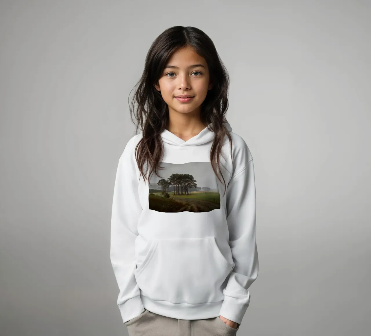 Caspar David Friedrich - The Midday kids hoodie by Timeless Artworks