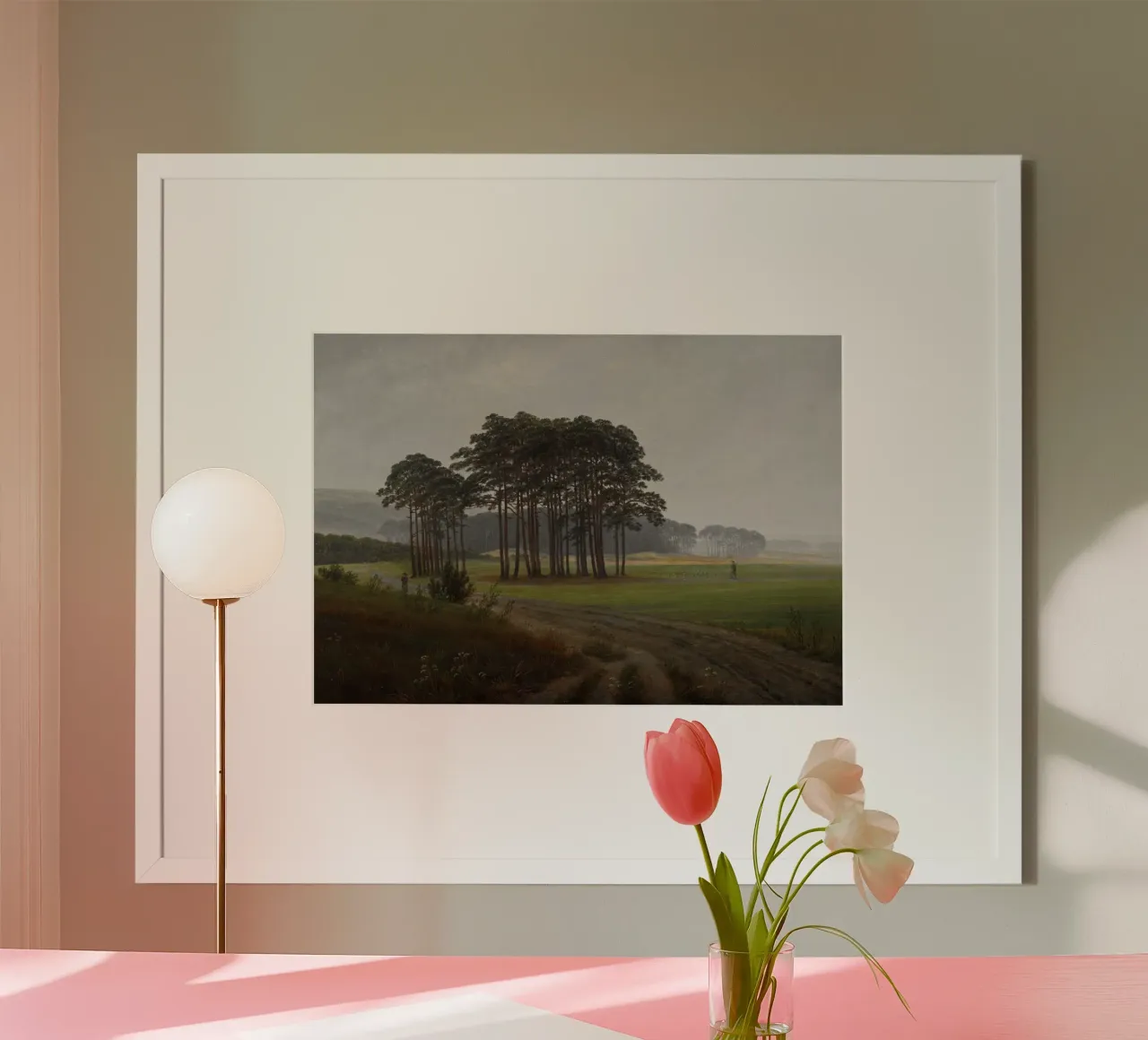 Caspar David Friedrich - De middag hahnemühle van Timeless Artworks