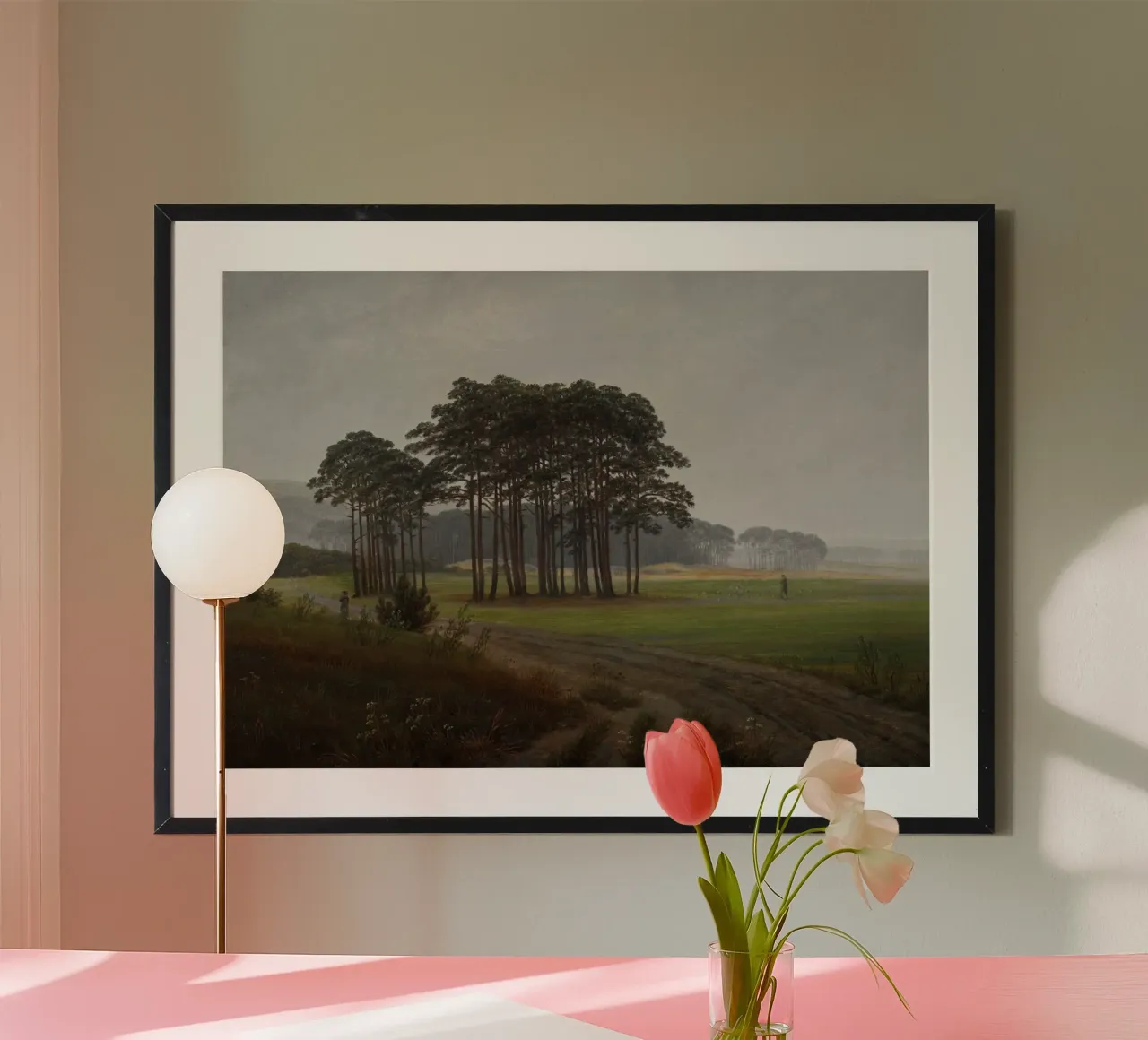 Caspar David Friedrich - De middag hahnemühle van Timeless Artworks