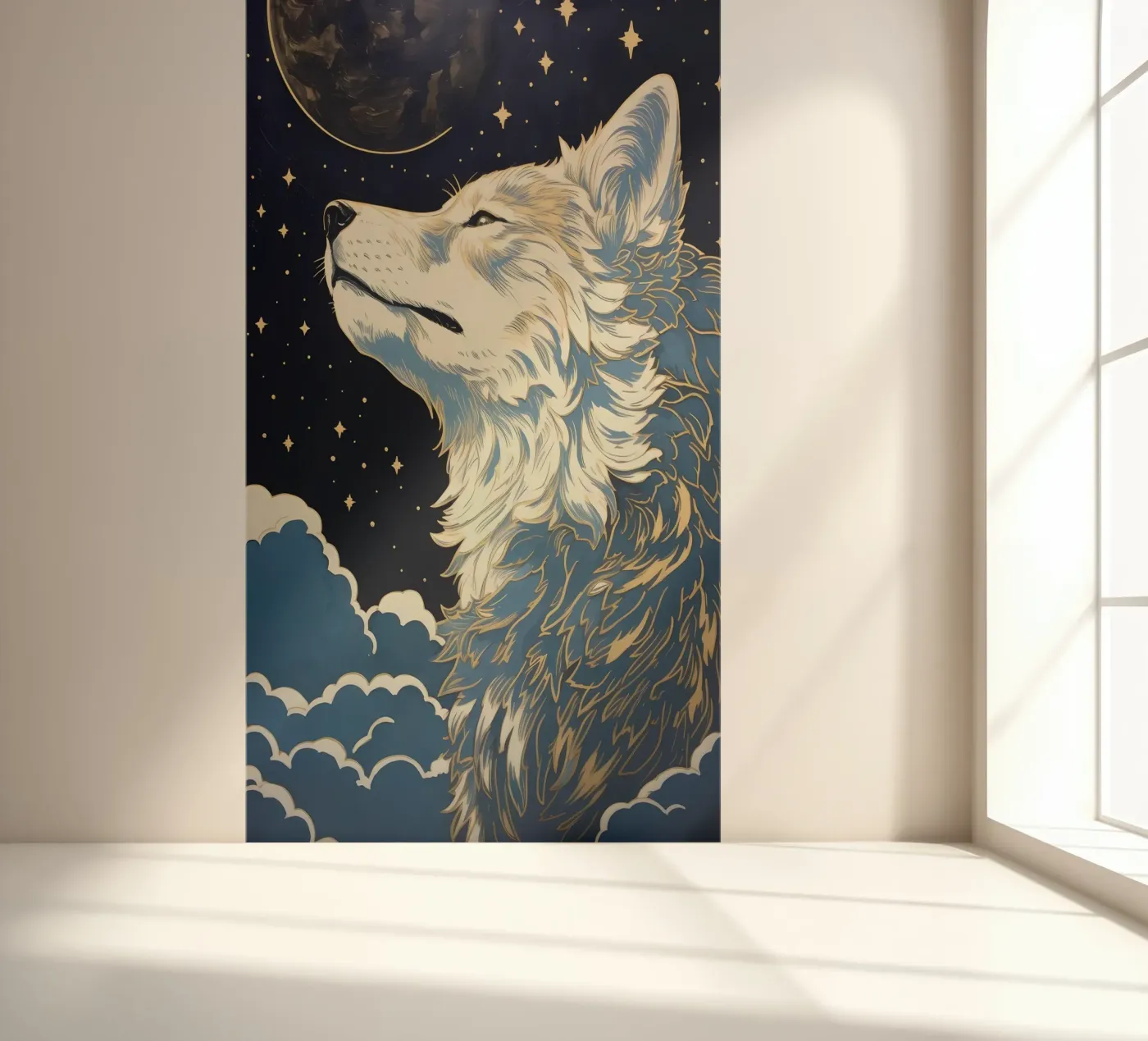 Wolf Dier fotobehang van Pierre Walton