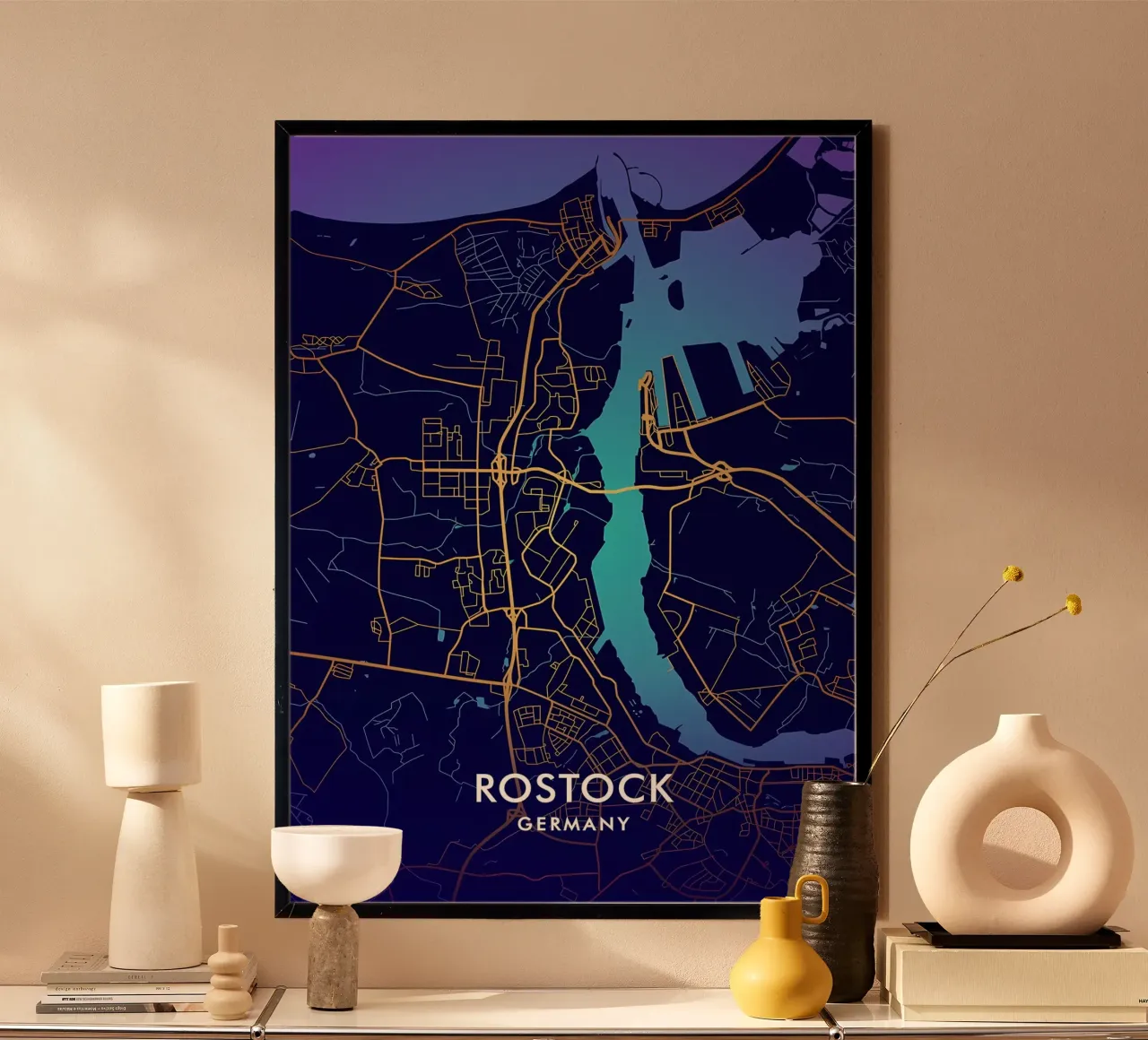 Rostock poster con telaio in plastica da Christopher Adams