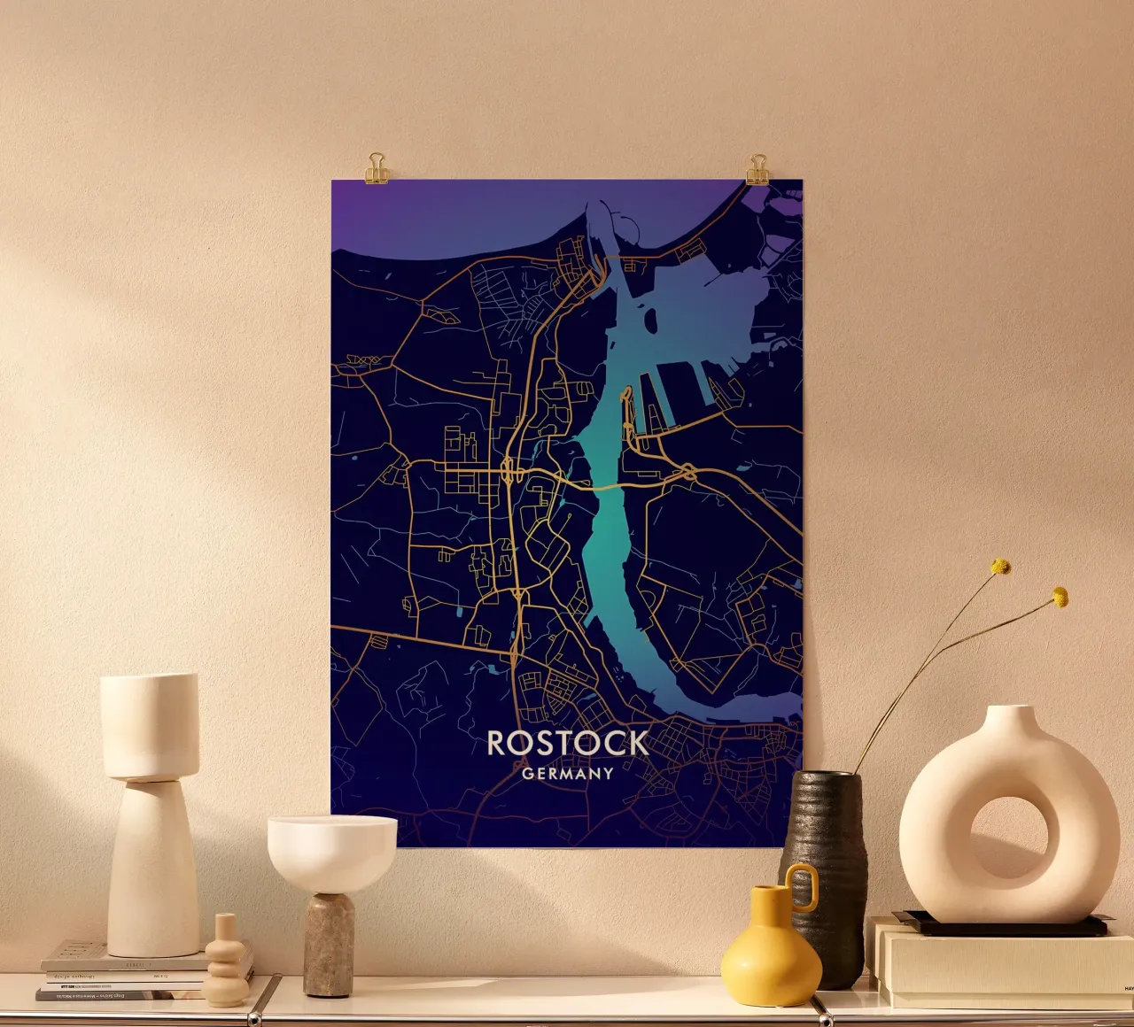 Rostock poster con telaio in plastica da Christopher Adams