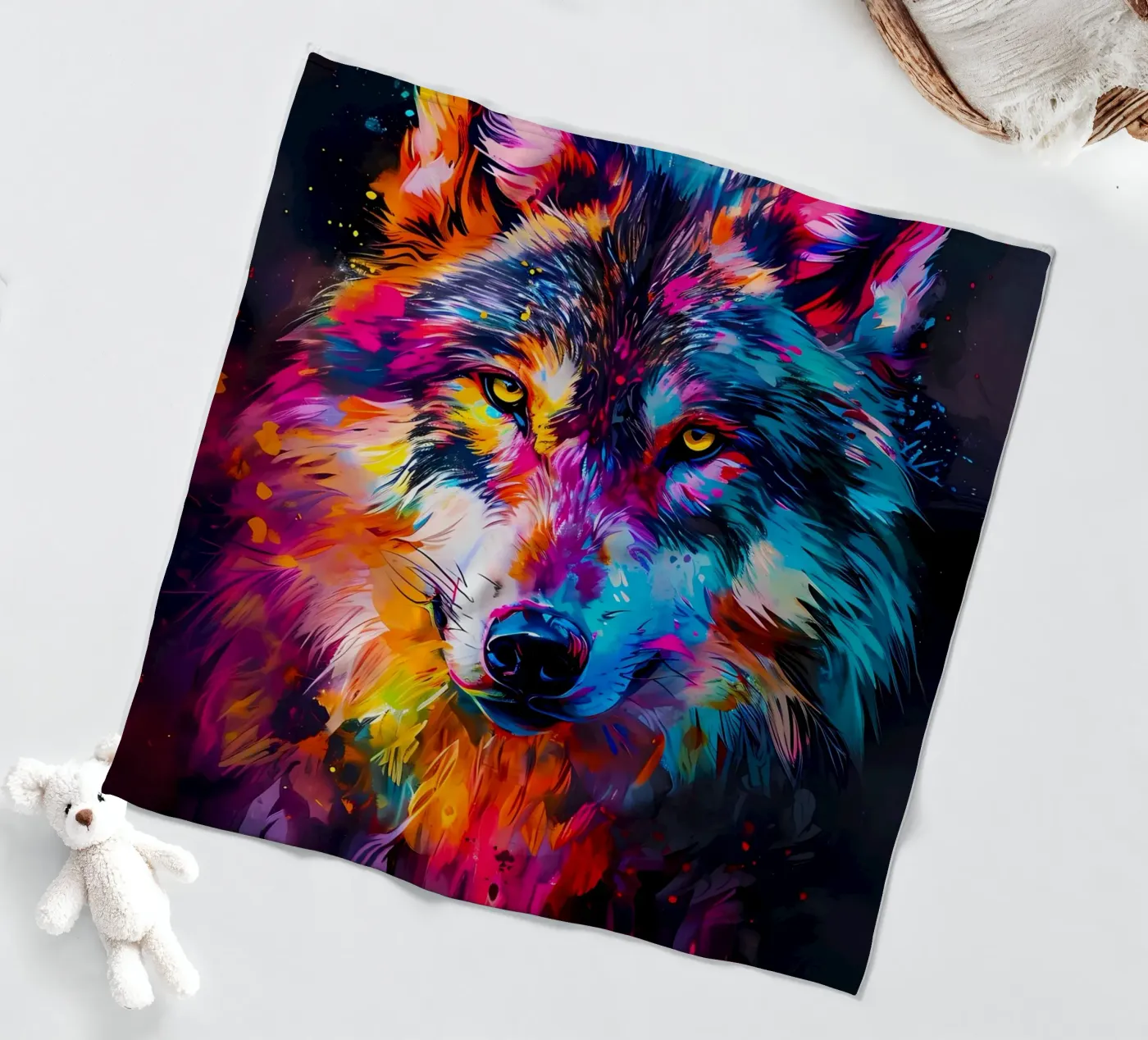 Wolf Dier fleecedeken van Pierre Walton