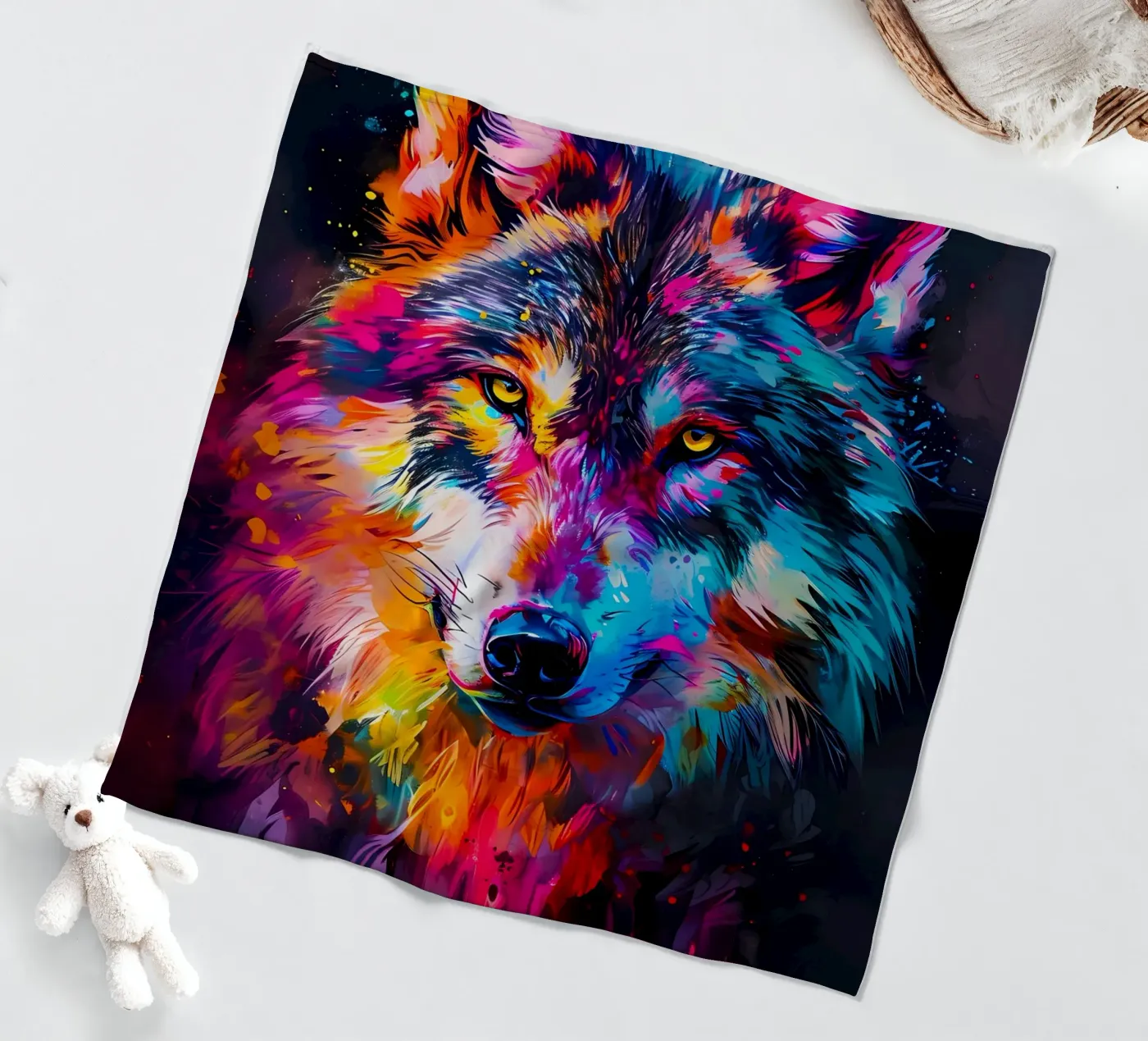 Wolf Dier fleecedeken van Pierre Walton