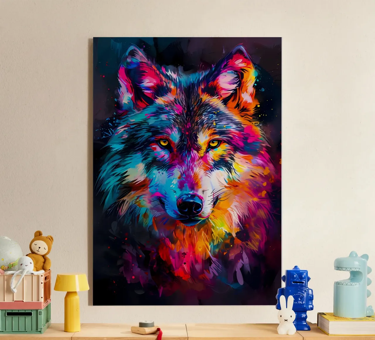 Animale lupo plexiglass da Pierre Walton