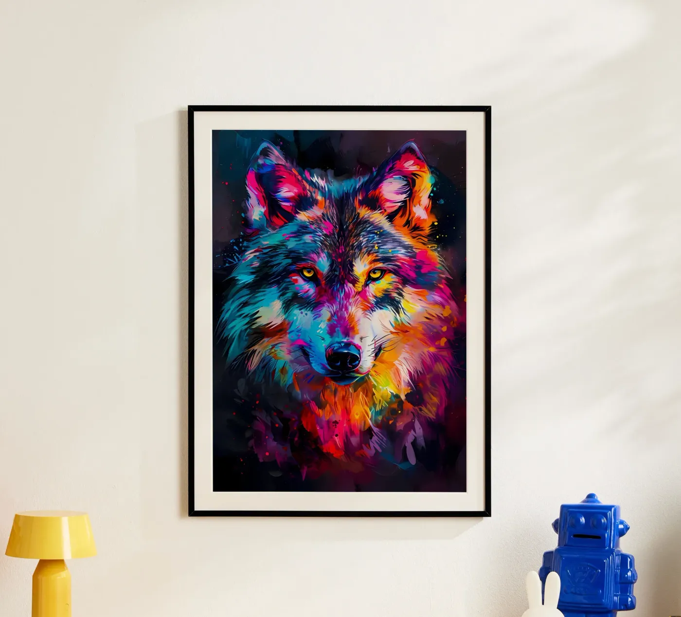 Wolf Dier poster van Pierre Walton